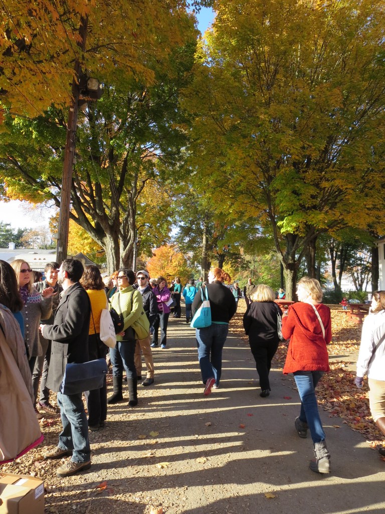 the early birds get the worm - and get to stand on line for pottery haha!