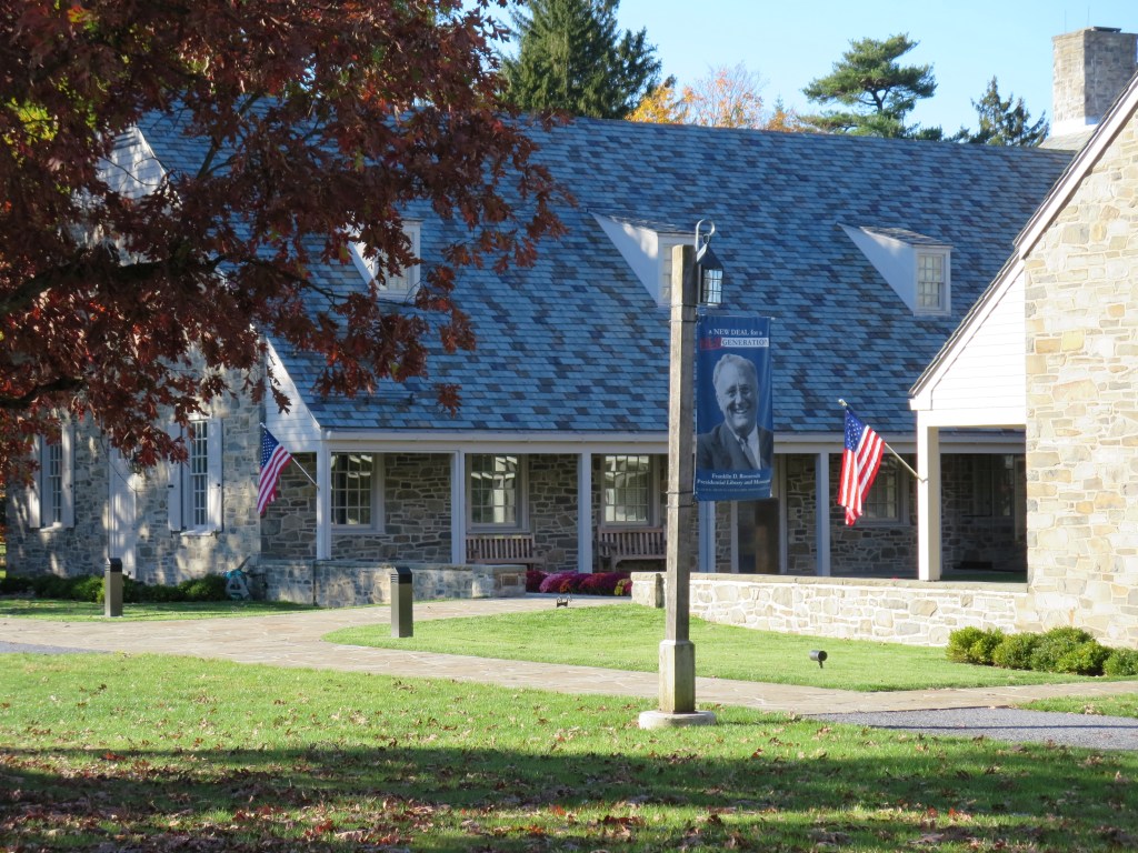 It was a lovely morning for a tour of the grounds where FDR was born and raised, where he retreated as an adult during his Presidencies, and where he was buried.  