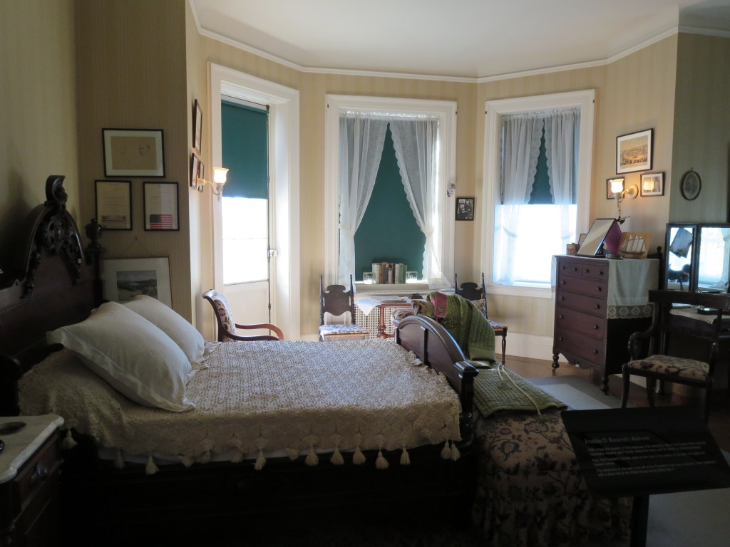FDR's adult bedroom.  It was reflect on the fact that FDR experienced all of the major stages of his life in this home, and each of the stages is represented by another room down the same hallway.