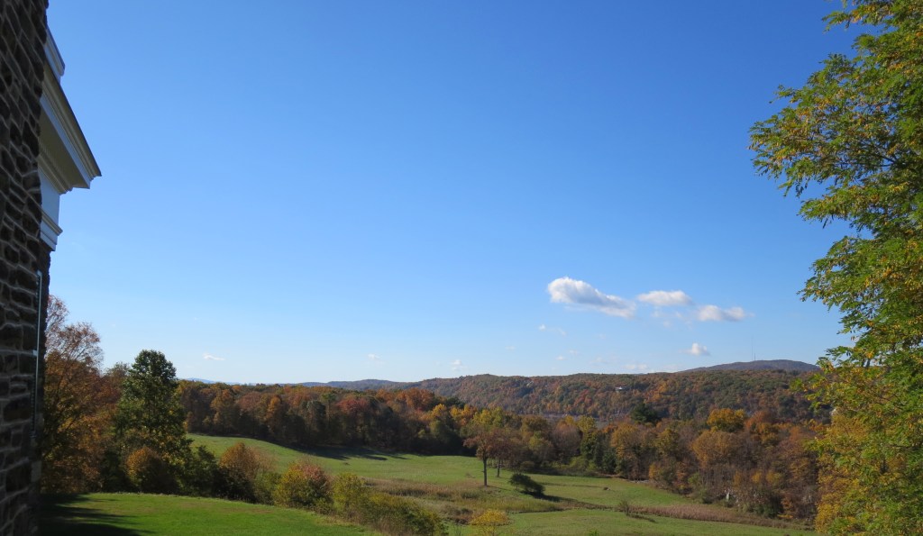 The view over the Hudson Valley from the back porch.   Neither it nor the weather that morning could have been more gorgeous.